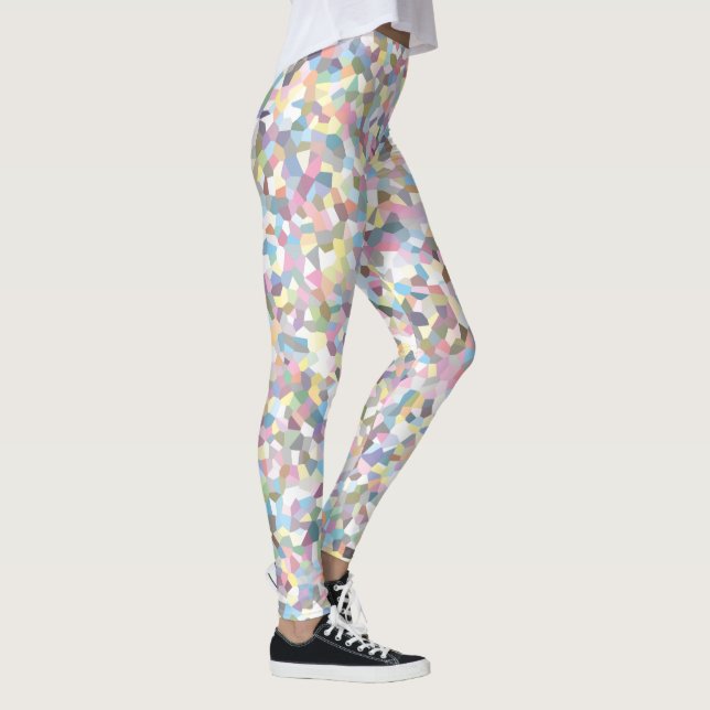 Kristallfarbenes Muster Leggings (Rechts)