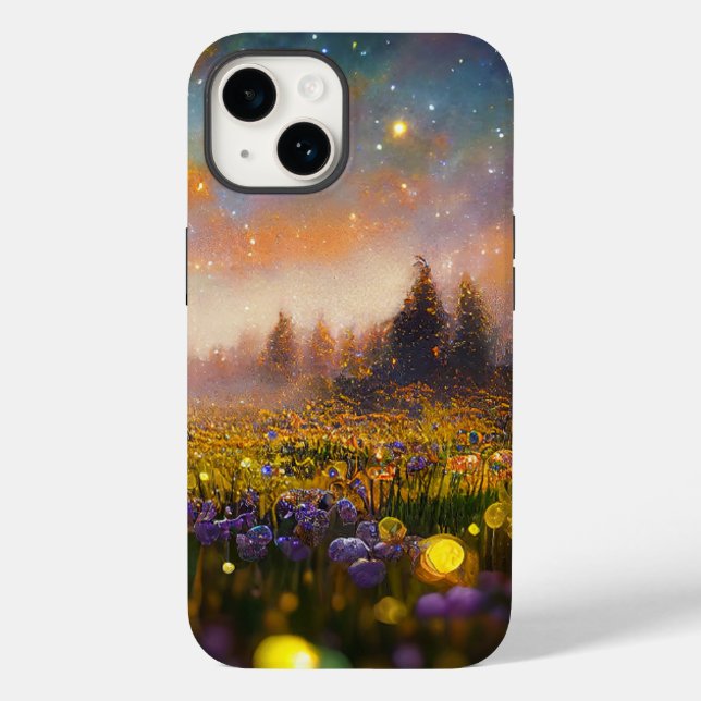 Kristallfelder im goldenen Sonnenuntergang - Case- Case-Mate iPhone 14 Hülle (Rückseite)
