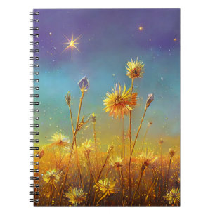 Kristallfelder und Sternenhimmel-Notebook Notizblock