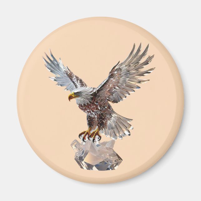 "Kristallflugadler" Magnet (Vorne)
