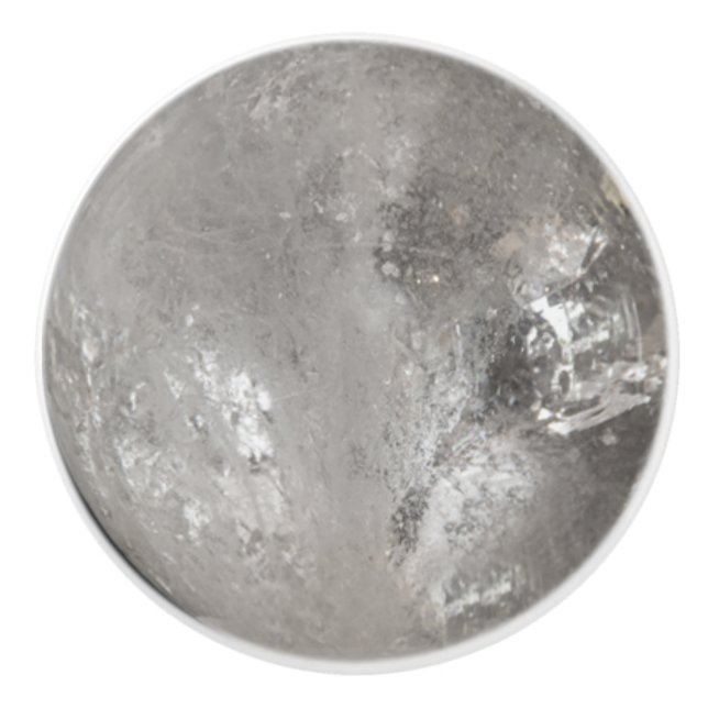 Kristallgeode Quarzheilende Kristalle Keramikknauf (Vorderseite)