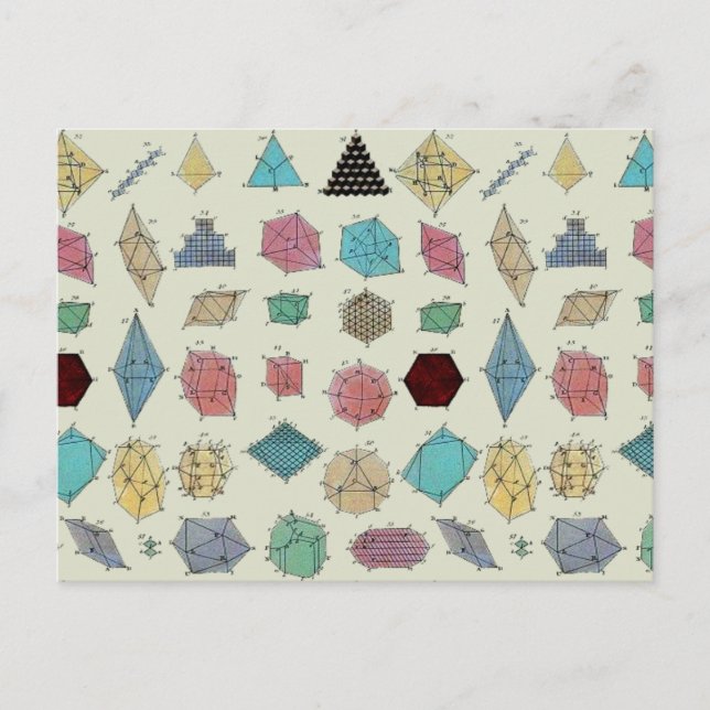 Kristallgeometrie Postkarte (Vorderseite)