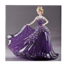 Kristallglasprinzessin mit lila Kleid
