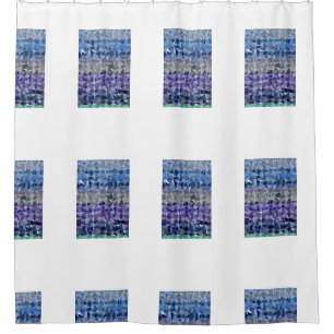 Kristallgrafik in Blau, aquamarin, Wasser und Grü Duschvorhang