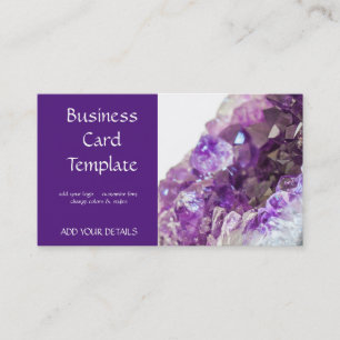 Kristallheilkunde Amethyst-Visitenkarte Visitenkarte
