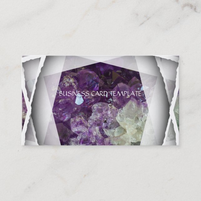 Kristallheilkunde Amethyst-Visitenkarte Visitenkarte (Vorderseite)