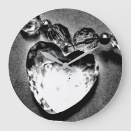 Kristallherz Große Wanduhr