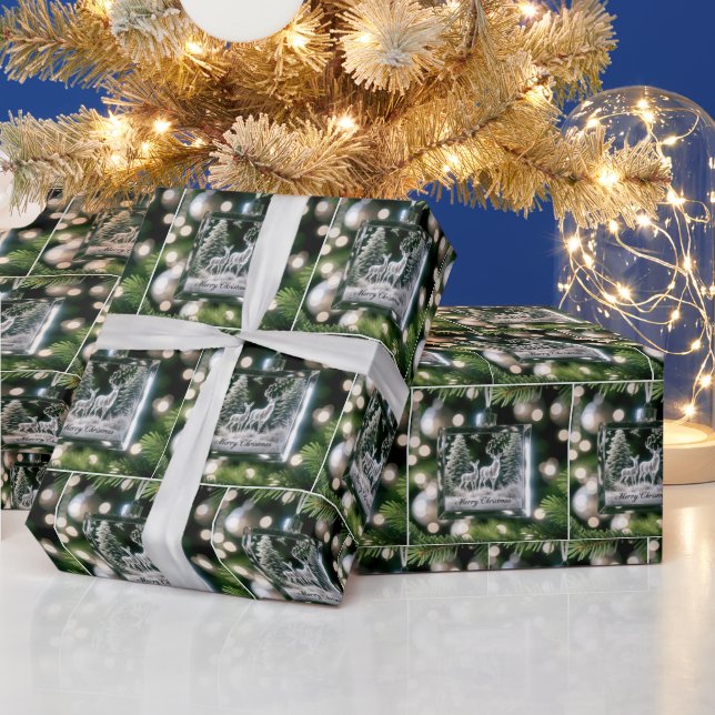 Kristallhirsche Geschenkpapier (Feiertage)