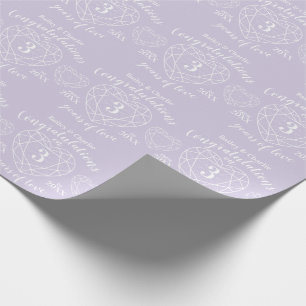Kristallhochzeit 3 Jahre Liebe Geschenkpapier