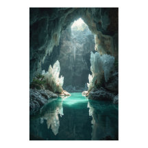"Kristallhöhle Oasis Wall Poster - Mystische Höhle