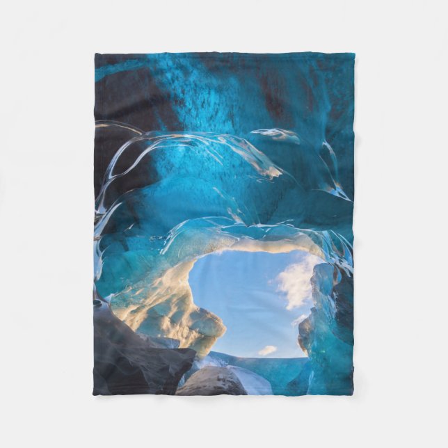 Kristallhöhle, Vatnajokull Icefield, Südisland Fleecedecke (Vorderseite)