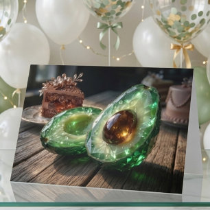 Kristalline Avocado Frohes Jubiläum Foto Karte