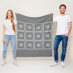 Kristallisierter Schneeflocke Fleecedecke