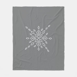 Kristallisierter Schneeflocke Fleecedecke