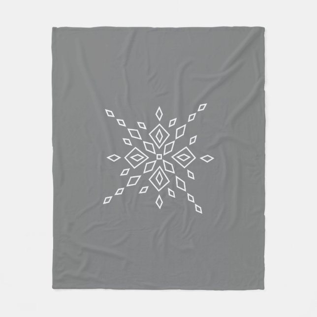 Kristallisierter Schneeflocke Fleecedecke (Vorderseite)