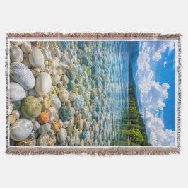 Kristallklarer Gebirgssee mit Kieselstrand Decke