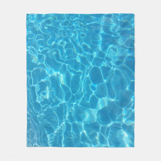Kristallklarer Himmelblauer Pool Wasser Fleecedecke (Vorderseite)