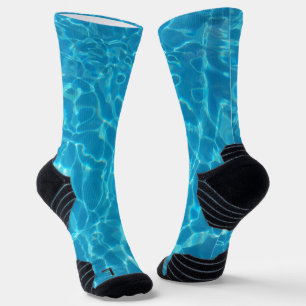 Kristallklarer Himmelblauer Pool Wasser Socken