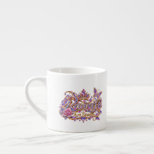 Kristallkönigin Rosa Florale Eleganz Espressotasse
