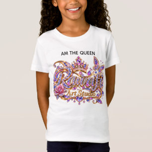 Kristallkönigin Rosa Floraleleganz T-Shirt