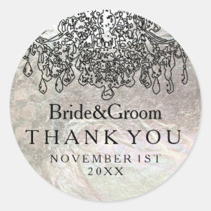 Kristallkronleuchter PixDezines/Imitate, silberne  Runder Aufkleber