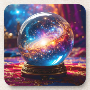 Kristallkugel - Ich sehe ein kosmisches Ereignis i Getränkeuntersetzer