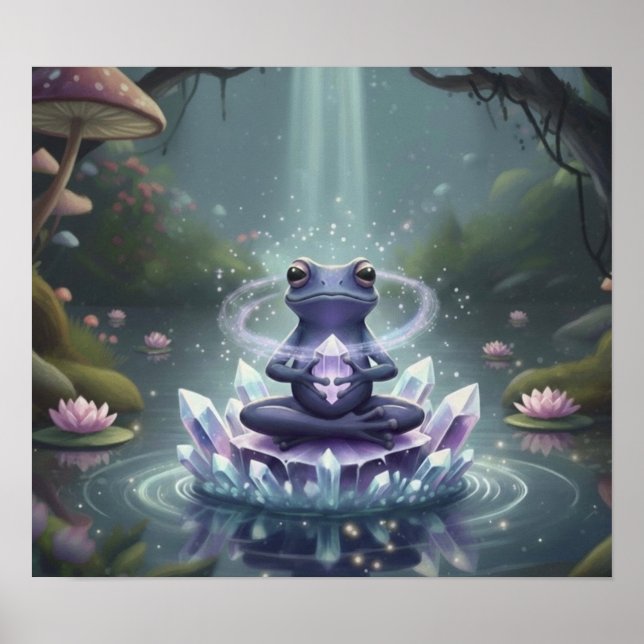 KristallLotosFrosch Poster (Vorne)