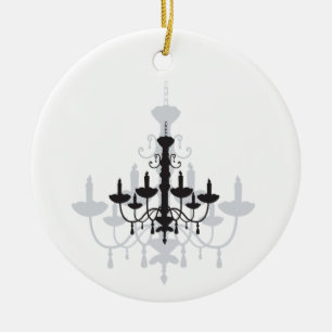 Kristalllüster Schwarz Gothic und Schatten Keramik Ornament