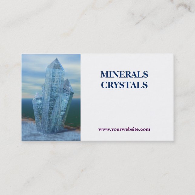 Kristallmineralgeschäft Visitenkarte (Vorderseite)