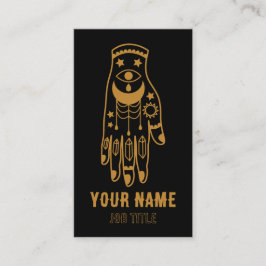 Kristallmond & Stars Tattoo Business Card Visitenkarte