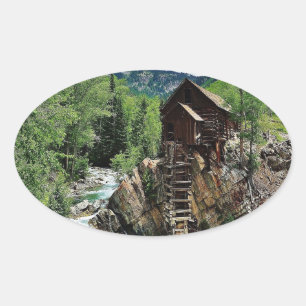 Kristallmühle Colorado Ovaler Aufkleber