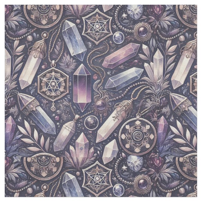 Kristallmuster - Edelstein und Schmuck Stoff (Nahaufnahme)