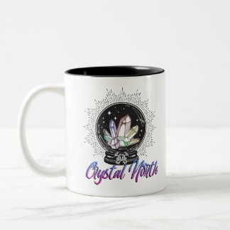 Kristallnördliche Logoelemente Zweifarbige Tasse