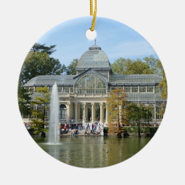 Kristallpalast, Madrid-Verzierung Keramikornament (Vorne)