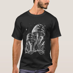 Kristallpilze Goth Morchel Mykologie Shroom Jäger T-Shirt
