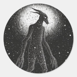 Kristallreihe der Midtravel Monsters Runder Aufkleber