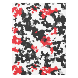 Kristallrotes Schwarzweiß-Weiß-Abstraktes Muster Tischdecke