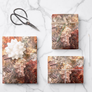 Kristallschichten mit rustikaler Tönung Geschenkpapier Set