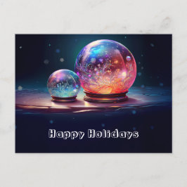 Kristallschneebälle Weihnachtsfeiertag Postkarte