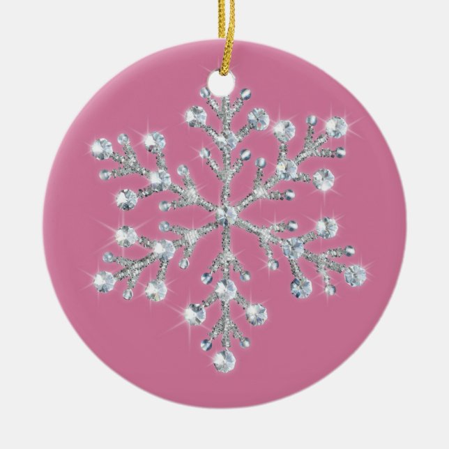 Kristallschneeflocke-Verzierung Keramik Ornament (Vorne)