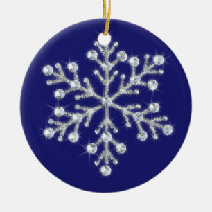 Kristallschneeklocken-Ornament Keramik Ornament
