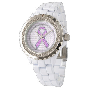 Kristallstil Rosa-Band-Strick Armbanduhr