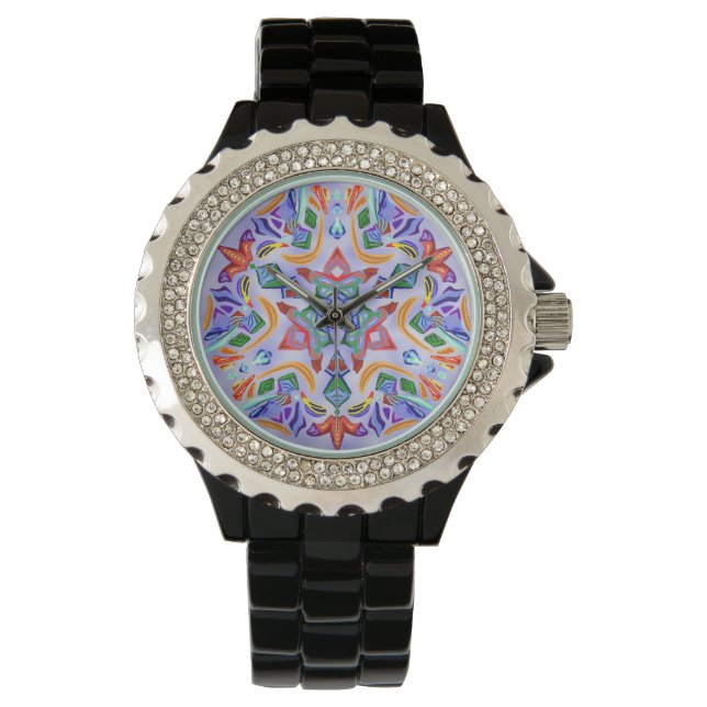 Kristallsymmetrie (Kristall Watch) Armbanduhr (Vorderseite)
