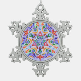 Kristallsymmetrie (Schneeflocke-Verzierung) Schneeflocken Zinn-Ornament