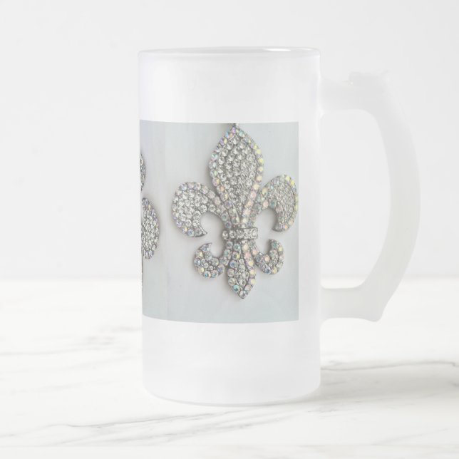KRISTALLTasse LILIEN-EN BLANC Mattglas Bierglas (Rechts)