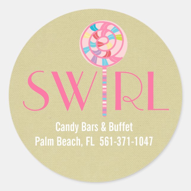 Krista's SWIRL-Aufkleber Runder Aufkleber (Vorderseite)