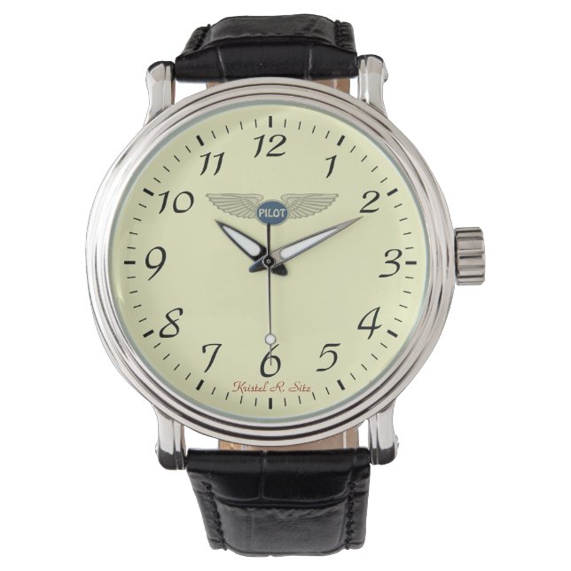 Kristel-Pilot-Uhr Armbanduhr (Vorderseite)