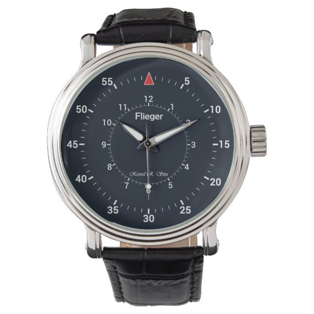 Kristel's Basic Flieger Dark Armbanduhr (Vorderseite)
