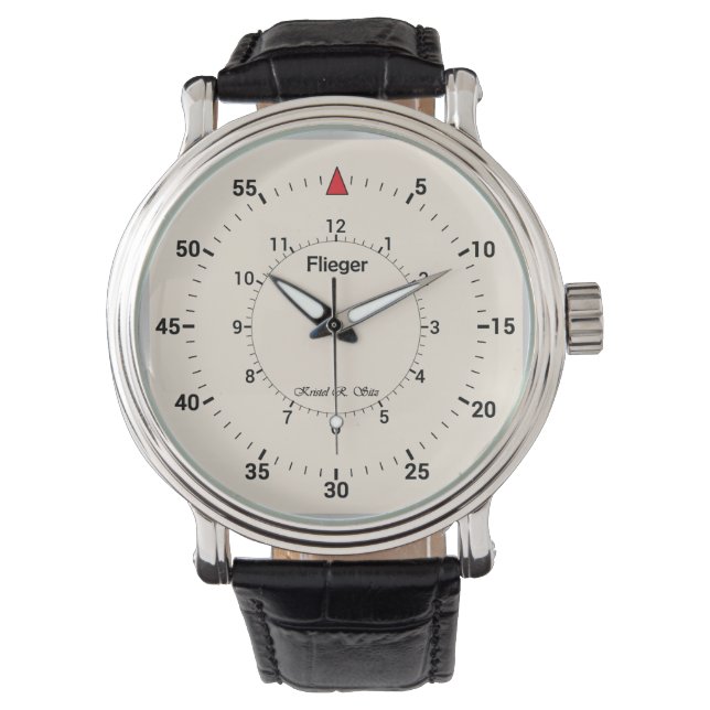 Kristel's Basic Flieger Light Armbanduhr (Vorderseite)