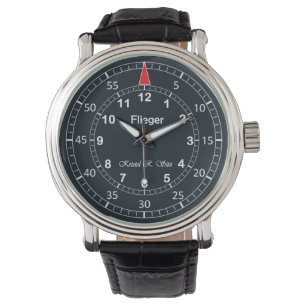 Kristels klassische Flieger Dunkelheit Armbanduhr